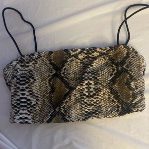 snake skin tube top